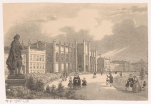 Vue du Willemshof dans le Willemspark vers 1849
