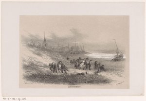Scheveningen pendant la tempête du 28 mai 1860 - Hendrik Wilhelmus Last