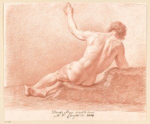 Homme nu assis, vu de dos (3e prix 1804) - Hendrik Willem Caspari