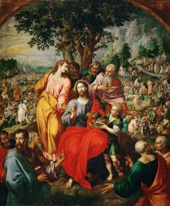 Le miracle des cinq pains et des deux poissons (la multiplication des pains) - Hendrik de Clerck