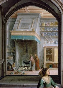 Christ dans la maison de Marthe et Marie (détail de la cuisine, 1620) - Hendrik the Younger Steenwyck