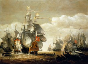 La bataille de Lowestoft, 3 juin 1665, montrant le HMS 