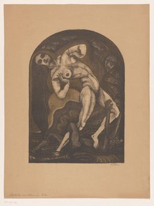 Femme nue debout sur un homme couché (Illustration pour Nana de Zola) - Henk Schilling