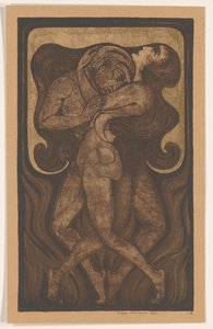 Homme et femme nus entrelacés - Henk Schilling