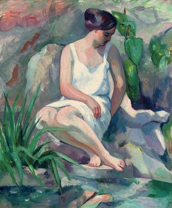 Baigneuse assise à Cassis (Jeanne) - Henri Charles Manguin