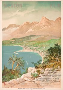 Affiche publicitaire pour Menton, France