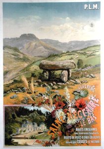 Affiche publicitaire pour Saint Nectaire le bas, Auvergne