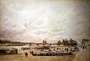 Le quai Bercy, Paris - Henri Joseph Harpignies