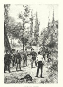 Intervention des gendarmes (gravure)