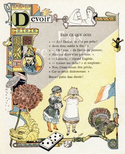 Illustration pour "Alphabet des bons exemples", vers 1890 - Henri (1858 1924) Gray
