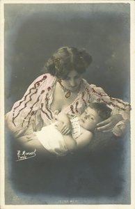Enfant avec sa mère - Henri (after) Manuel