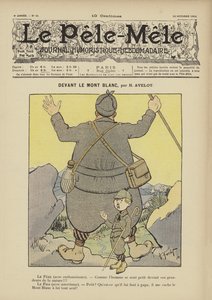 Devant le Mont Blanc. Illustration pour Le Pêle-Mêle, 1902