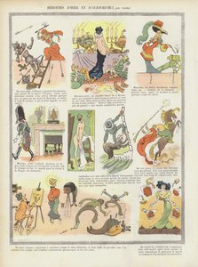 Héroïnes du passé et du présent. Illustration pour Le Rire - Henri Avelot