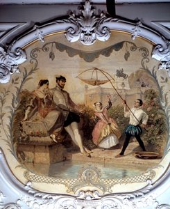 Scène de pêche au château de Chantilly