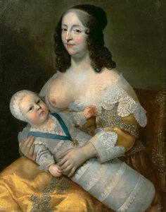 Louis XIV enfant avec sa nourrice Longuet de La Giraudière - Henri Beaubrun