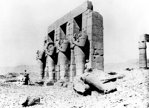 Ruines du temple, Nubie, Égypte, 1887 - Georges Henri Bechard