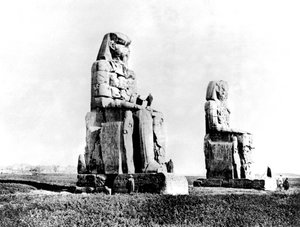 Les Colosses de Memnon, Thèbes, Nubie, Égypte