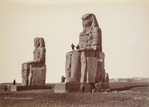 Thèbes, Les Colosses de Memnon, années 1870 - Georges Henri Bechard