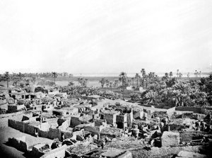 Village à Karnak, Nubie, Égypte, 1887 - Georges Henri Bechard