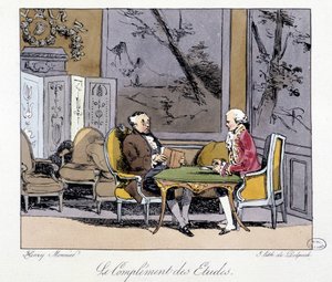 Le complément des études : deux hommes discutant dans un salon - dans « Jadis et aujourd
