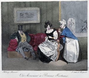 Un Monsieur à bonnes fortunes - dans « Esquisses parisiennes » par Henri Monnier, éd. Delpech, Paris - Henri Bonaventure Monnier