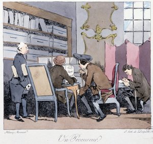 Un procureur (quatre hommes dans une étude) - dans "Jadis et aujourd