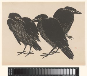 Trois corbeaux - Henri Charles Guérard