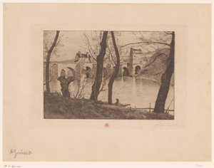 Vue sur le pont à Mantes-la-Jolie