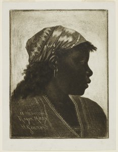 Tête de négresse, vers 1888 - Henri Charles Guérard