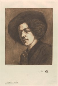 Portrait de Whistler - Henri Charles Guérard