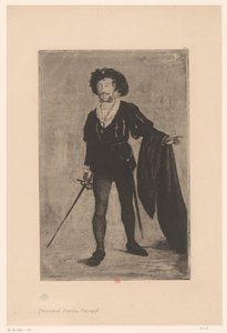 Portrait de Jean-Baptiste Faure dans le rôle de Hamlet - Henri Charles Guérard