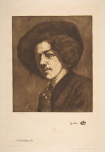 Portrait de Whistler par lui-même, 1888 - Henri Charles Guérard