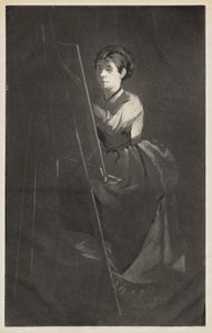 Jeune femme à un chevalet - Henri Charles Guérard