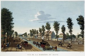 Vue de la Barrière du Maine - dans « Vue de Paris, vers 1810 : Les Barrières de Paris » par Courvoisier - Henri Courvoisier Voisin