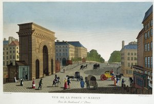 Vue de la Porte St Martin - dans Vues de Paris par Courvoisier - Henri Courvoisier Voisin