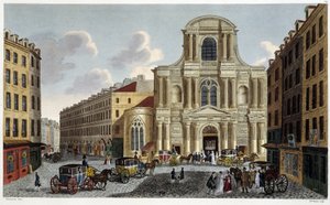 Église Saint-Gervais, vers 1820 - dans « Vues de Paris » par Courvoisier - Henri Courvoisier Voisin
