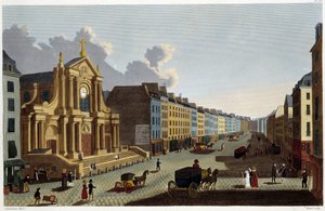 Église Saint-Roch, vers 1820 - dans Vues de Paris par Courvoisier - Henri Courvoisier Voisin