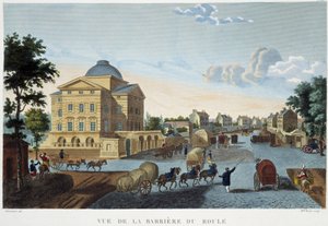 La barrière du Roule, vers 1820 - dans Vues de Paris par Courvoisier - Henri Courvoisier Voisin