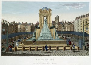 La fontaine des Innocents, vers 1820