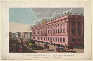 Le Palais de Marbre à Saint-Pétersbourg, vers 1811 - Henri Courvoisier Voisin
