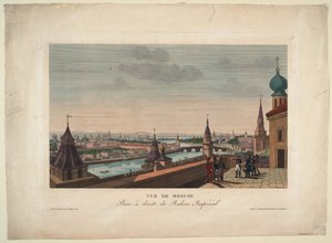 Vue de Moscou, prise du balcon du Palais Impérial, 1812 - Henri Courvoisier Voisin