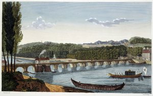 Vue du château et du pont de Saint-Cloud - Henri Courvoisier Voisin