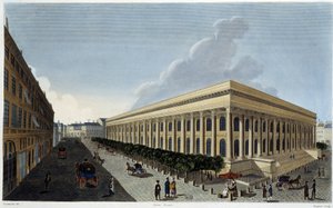 Vue de la nouvelle Bourse et du Tribunal de Commerce - dans Vues de Paris par Courvoisier - Henri Courvoisier Voisin