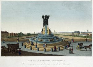 Vue de la Fontaine triomphale à la Bastille