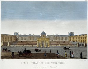 Vue du Château des Tuileries - dans Vues de Paris par Courvoisier - Henri Courvoisier Voisin