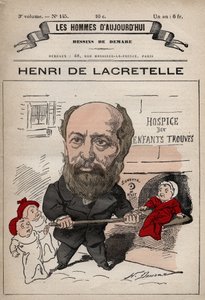 Caricature de Henri de Lacretelle (1815-1899) politicien et écrivain français - de 