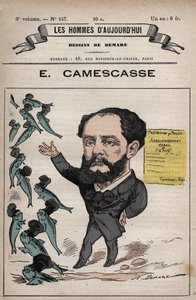 Caricature de Jean Louis Ernest Camescasse (1838-1897) avocat, politicien français - de 