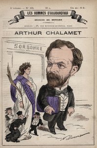 Caricature de Jean Marie Arthur Chalamet (1822-1895) homme politique républicain français - de 