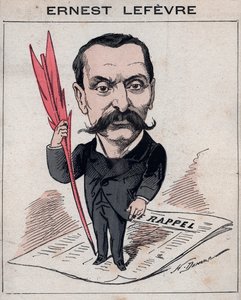 François Ernest Lefevre (1833-1889), avocat et homme politique, président du Conseil municipal et député de Paris - caricature par Henri Demare dans « Les Hommes d