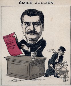 Portrait de Philippe Émile Jullien (1845-1912), homme politique français - Caricature par Henri Demare dans « Les Hommes d